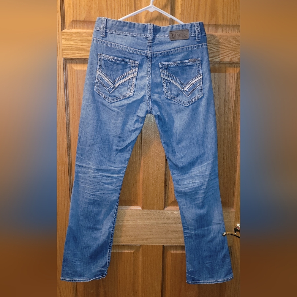 NEW Buckle Black Men's Light Blue Bootcut Jeans 30W X 32L